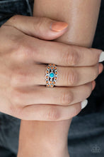 Load image into Gallery viewer, Paparazzi Totally Tangy - BLUE - and ORANGE Beads - Dainty Band Ring - $5 Jewelry with Ashley Swint