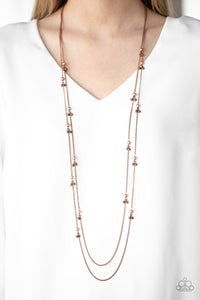 Paparazzi Ultrawealthy - Copper - Necklace & Earrings - $5 Jewelry with Ashley Swint
