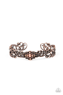 Paparazzi Victorian Vines - Copper - Antiqued Finish - Filigree Vines - Cuff Bracelet - $5 Jewelry with Ashley Swint
