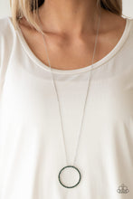 Load image into Gallery viewer, Paparazzi Center Of Attention - Green Rhinestones - Necklace &amp; Earrings - $5 Jewelry With Ashley Swint