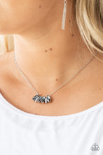 Load image into Gallery viewer, Paparazzi Deco Decadence - Silver - Smoky Rhinestones - Silver Necklace &amp; Earrings - $5 Jewelry with Ashley Swint