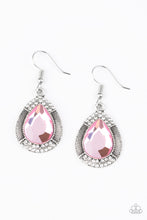 Load image into Gallery viewer, Paparazzi Grandmaster Shimmer - Light Pink - Teardrop Gem - Earrings - $5 Jewelry With Ashley Swint