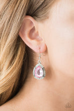 Load image into Gallery viewer, Paparazzi Grandmaster Shimmer - Light Pink - Teardrop Gem - Earrings - $5 Jewelry With Ashley Swint