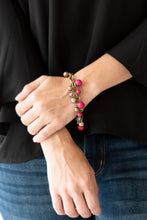 Load image into Gallery viewer, Paparazzi Grit and Glamour - Pink - Bold Brass Chain - Bracelet - $5 Jewelry With Ashley Swint
