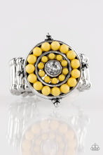 Load image into Gallery viewer, Paparazzi High-Tide Pool Party - Yellow Bead - Silver Ring - $5 Jewelry With Ashley Swint