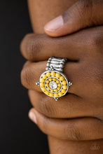 Load image into Gallery viewer, Paparazzi High-Tide Pool Party - Yellow Bead - Silver Ring - $5 Jewelry With Ashley Swint