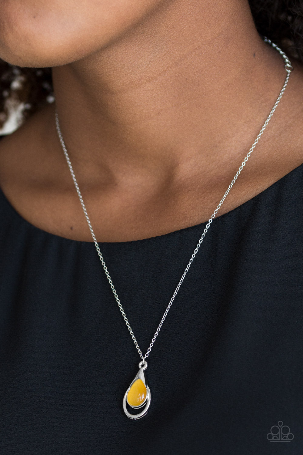 Paparazzi Just Drop It! - Yellow Moonstone - Necklace & Earrings - $5 Jewelry With Ashley Swint