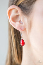 Load image into Gallery viewer, Paparazzi Maui Majesty - Red Beads - Silver Necklace and matching Earrings - $5 Jewelry With Ashley Swint