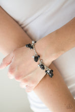 Load image into Gallery viewer, Paparazzi Mountain Mamba - Black Stone Beading - Silver Chain - Bracelet - $5 Jewelry With Ashley Swint