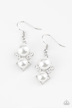 Load image into Gallery viewer, Paparazzi Mrs. Gatsby - White Pearls and Rhinestones - Earrings - $5 Jewelry With Ashley Swint