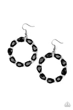 Load image into Gallery viewer, Paparazzi Accessories - Ring Around The Rhinestones - Black - Teardrop Gems - Earrings - $5 Jewelry With Ashley Swint