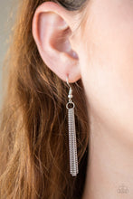 Load image into Gallery viewer, Paparazzi Rio Rendezvous - Brown - Shimmery Silver Tassels - Necklace &amp; Earrings - VINTAGE! - $5 Jewelry With Ashley Swint