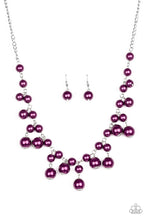 Load image into Gallery viewer, Paparazzi Soon To Be Mrs. - Purple Pearls - Necklace &amp; Earrings - $5 Jewelry With Ashley Swint