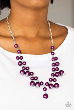Load image into Gallery viewer, Paparazzi Soon To Be Mrs. - Purple Pearls - Necklace &amp; Earrings - $5 Jewelry With Ashley Swint