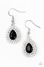 Load image into Gallery viewer, Paparazzi Star-Crossed Starlet - Black - Teardrop Gem - Earrings - $5 Jewelry With Ashley Swint