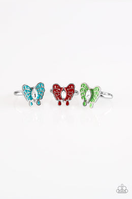 Paparazzi Starlet Shimmer Rings - 10 - Butterflies - Blue, Red, Green - $5 Jewelry With Ashley Swint