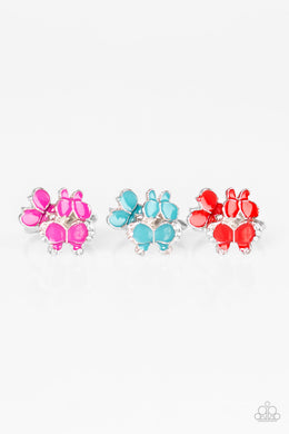 Paparazzi Starlet Shimmer Rings - 10 - Butterflies - Pink, Blue, Red & White - $5 Jewelry With Ashley Swint