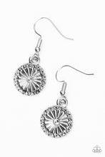 Load image into Gallery viewer, Paparazzi Sunflower Summers - Silver - Daisy Pattern - Earrings - $5 Jewelry With Ashley Swint