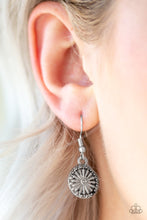 Load image into Gallery viewer, Paparazzi Sunflower Summers - Silver - Daisy Pattern - Earrings - $5 Jewelry With Ashley Swint