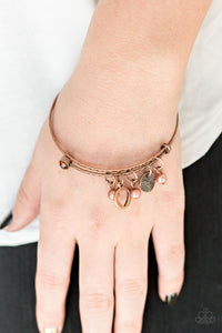 Paparazzi Truly True Love - Copper - Wire coils - Heart charms - Bracelet - $5 Jewelry With Ashley Swint