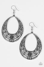 Load image into Gallery viewer, Paparazzi Tundra Texture - Silver - Antiqued Shimmer Silver Teardrop Earrings - $5 Jewelry With Ashley Swint