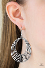 Load image into Gallery viewer, Paparazzi Tundra Texture - Silver - Antiqued Shimmer Silver Teardrop Earrings - $5 Jewelry With Ashley Swint