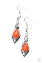 Load image into Gallery viewer, Paparazzi You Know HUE - Orange - White Rhinestones - Silver Earrings - $5 Jewelry With Ashley Swint