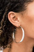 Load image into Gallery viewer, Paparazzi A Double Feature - Silver - Thick Hoop Earrings - Fashion Fix / Trend Blend Exclusive August 2019 - $5 Jewelry With Ashley Swint