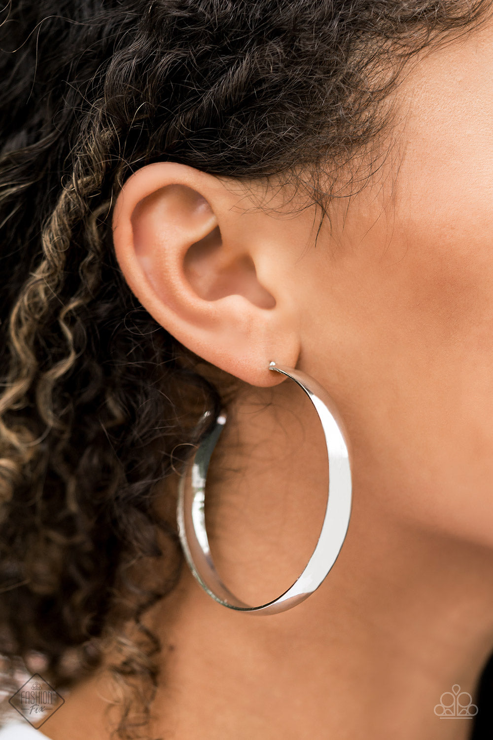 Paparazzi A Double Feature - Silver - Thick Hoop Earrings - Fashion Fix / Trend Blend Exclusive August 2019 - $5 Jewelry With Ashley Swint