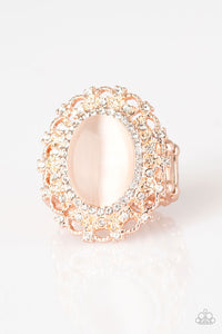 PRE-ORDER - Paparazzi BAROQUE The Spell - Rose Gold - Moonstone Center - Ring - $5 Jewelry with Ashley Swint