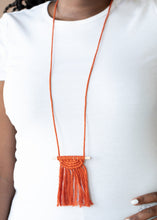 Load image into Gallery viewer, Paparazzi Between You and MACRAME - Orange - Necklace &amp; Earrings - $5 Jewelry with Ashley Swint