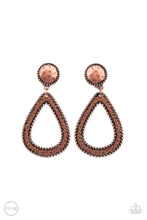 Load image into Gallery viewer, Paparazzi Beyond The Borders - Copper -Clip On Earrings - $5 Jewelry with Ashley Swint