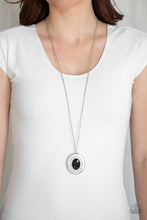 Load image into Gallery viewer, Paparazzi Castle Couture - Black Gem - White Rhinestones - Necklace and matching Earrings - $5 Jewelry with Ashley Swint