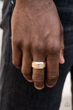 Load image into Gallery viewer, Paparazzi Checkmate - Gold - Hammered Men&#39;s Collection - Ring - $5 Jewelry With Ashley Swint