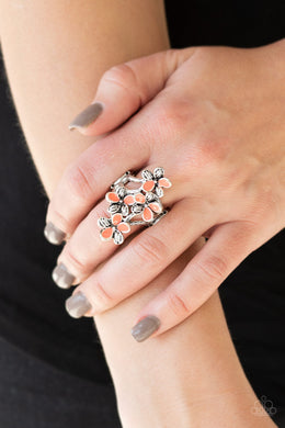Paparazzi Climbing Gardens - Orange / Coral - Ring - $5 Jewelry With Ashley Swint