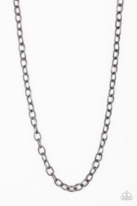 Paparazzi Courtside Seats - Black - Gunmetal Chain - Men's Collection - $5 Jewelry With Ashley Swint