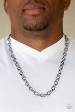 Load image into Gallery viewer, Paparazzi Courtside Seats - Black - Gunmetal Chain - Men&#39;s Collection - $5 Jewelry With Ashley Swint