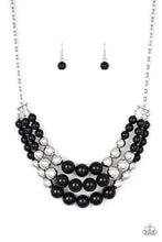 Load image into Gallery viewer, Paparazzi Dream Pop - Black and Silver Beads - Necklace and matching Earrings - $5 Jewelry With Ashley Swint