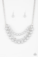 Load image into Gallery viewer, Paparazzi Empire State Empress - Silver Pearls - Thick Silver Chain - Necklace &amp; Earrings - $5 Jewelry With Ashley Swint