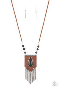 Paparazzi Enchantingly Tribal - Black - Necklace & Earrings - $5 Jewelry with Ashley Swint