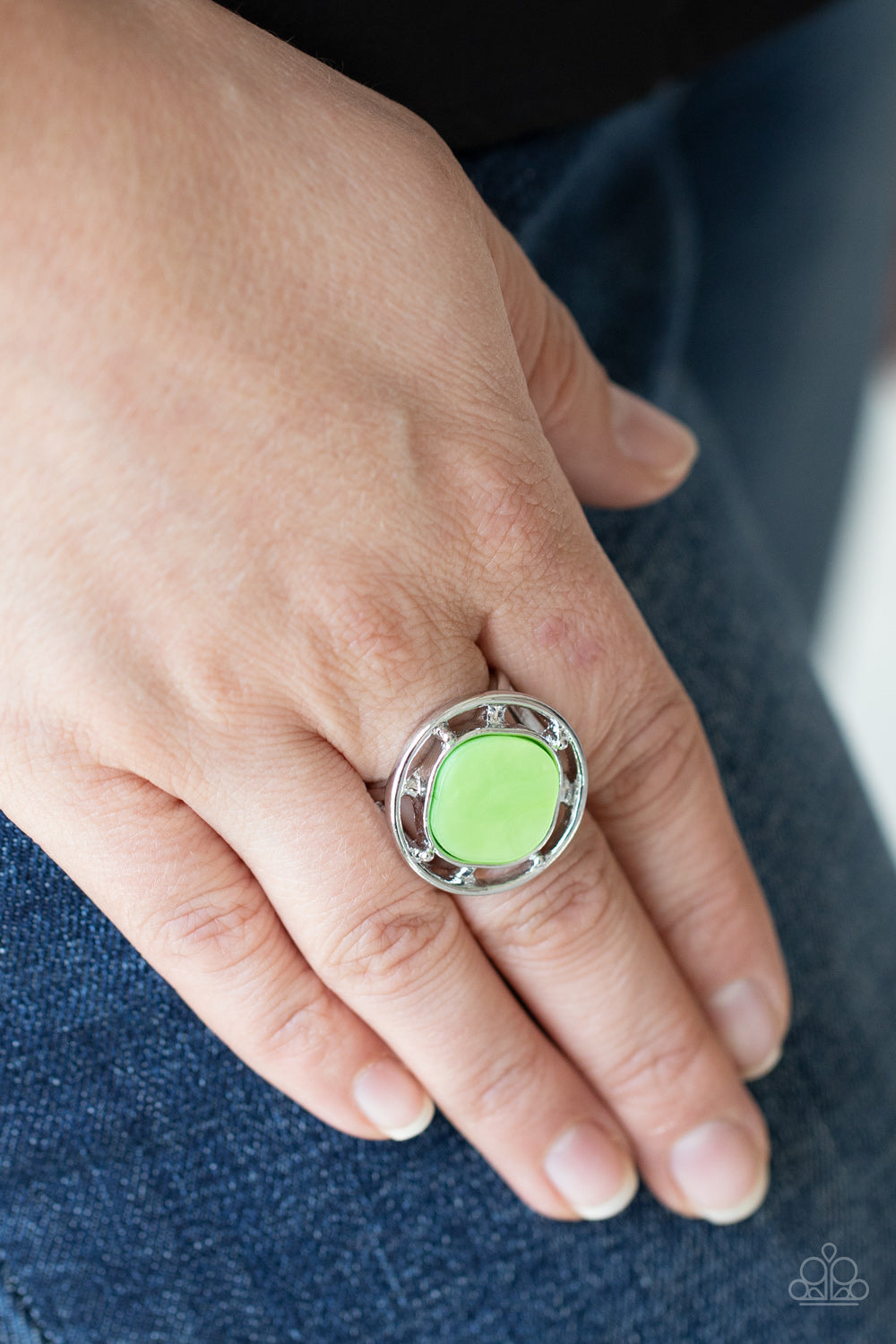 PRE-ORDER - Paparazzi Encompassing Pearlescence - Green - Ring - $5 Jewelry with Ashley Swint