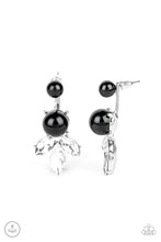 Load image into Gallery viewer, Paparazzi Extra Elite - Black - White Rhinestones - Double Sided Earrings - $5 Jewelry with Ashley Swint