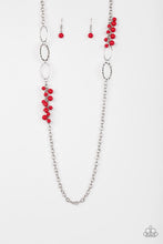 Load image into Gallery viewer, PRE-ORDER - Paparazzi Flirty Foxtrot - Red - Necklace &amp; Earrings - $5 Jewelry with Ashley Swint