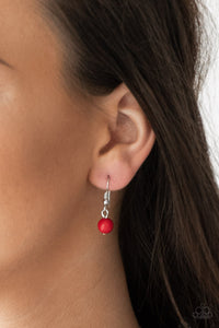 PRE-ORDER - Paparazzi Flirty Foxtrot - Red - Necklace & Earrings - $5 Jewelry with Ashley Swint