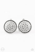 Load image into Gallery viewer, Paparazzi Gatsby, Who? - White Rhinestones - Clip On Earrings - $5 Jewelry With Ashley Swint