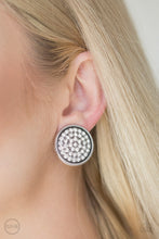 Load image into Gallery viewer, Paparazzi Gatsby, Who? - White Rhinestones - Clip On Earrings - $5 Jewelry With Ashley Swint