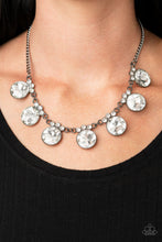 Load image into Gallery viewer, Paparazzi GLOW-Getter Glamour - Black Gunmetal - White Rhinestones - Necklace &amp; Earrings - $5 Jewelry with Ashley Swint