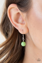 Load image into Gallery viewer, Paparazzi Hey, SOL Sister - Green Bead - Sunburst Silver Necklace &amp; Earrings - $5 Jewelry With Ashley Swint