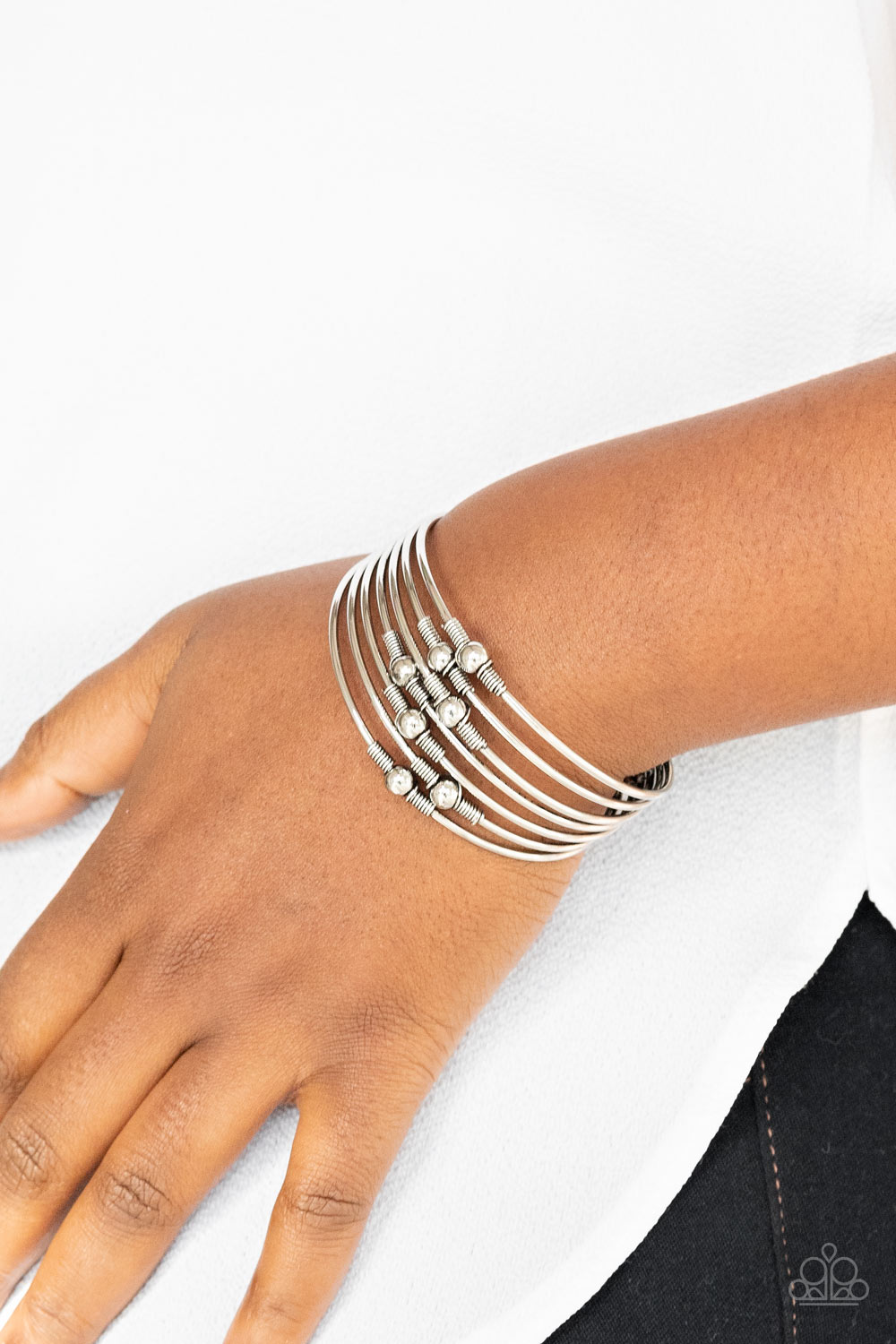 PAPARAZZI   Industrial Intricacies - Silver - $5 Jewelry with Ashley Swint
