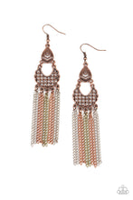 Load image into Gallery viewer, Paparazzi Insane Chain - Multi - Antiqued Brass, Copper &amp; Silver Chains - Earrings - $5 Jewelry with Ashley Swint
